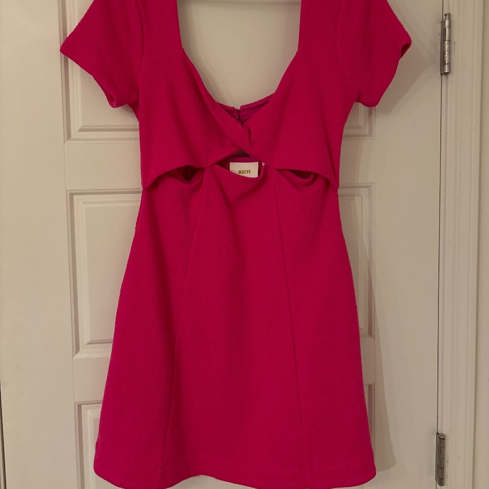 NWT Maeve Anthropologie Hot Pink Dress